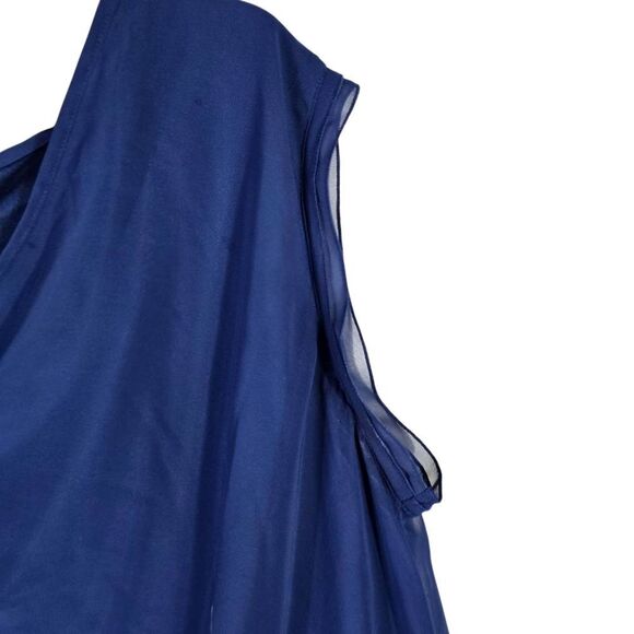 Vince Camuto Navy Sleeveless Blouse - Picture 3 of 5